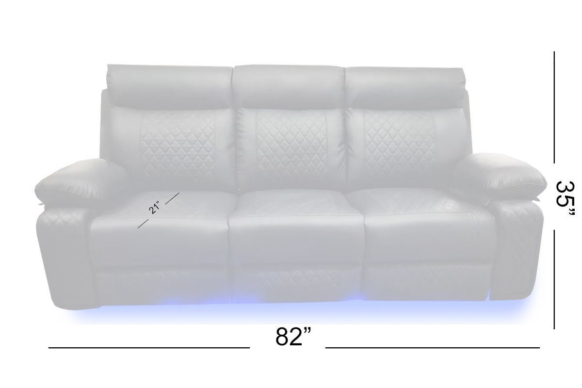 BALTIMORE POWER RECLINER SOFA SET GREY