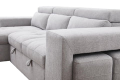MILANO Sectional NEW 2025 Grey Fabric