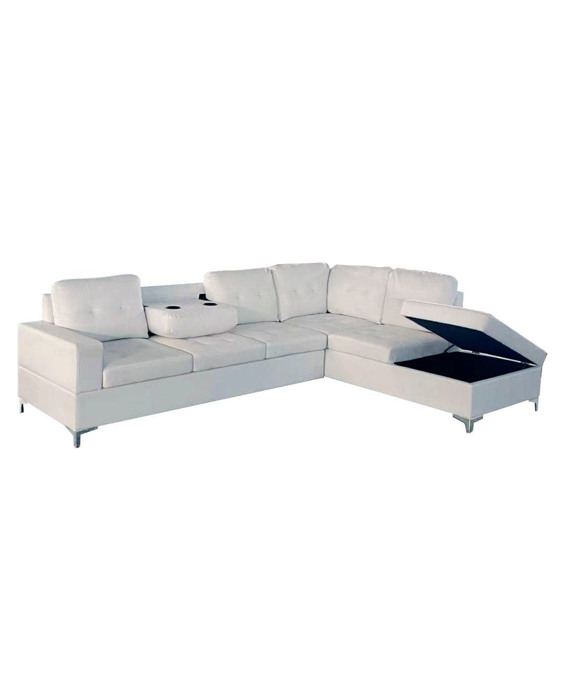 Antonella Sectional White Right-zoom-