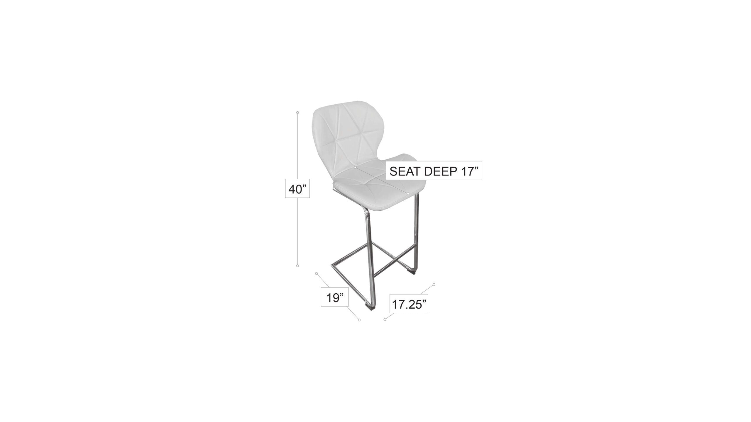 Crystal Barstool Grey