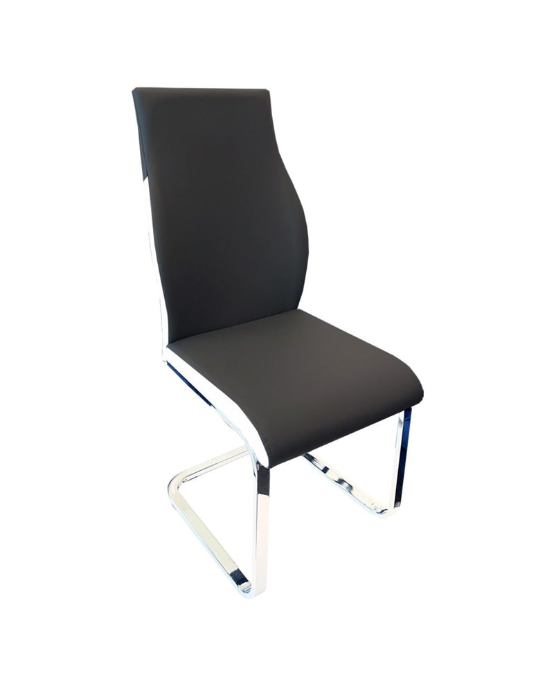 Crystal Dining Chair Black & White-zoom-