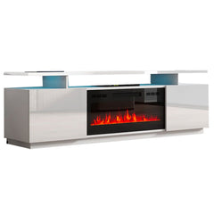 .FIREPLACE TV101 TV Stand White