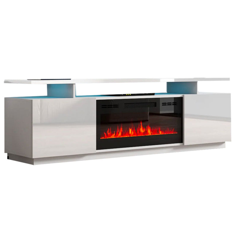 .FIREPLACE TV101 TV Stand White-zoom-