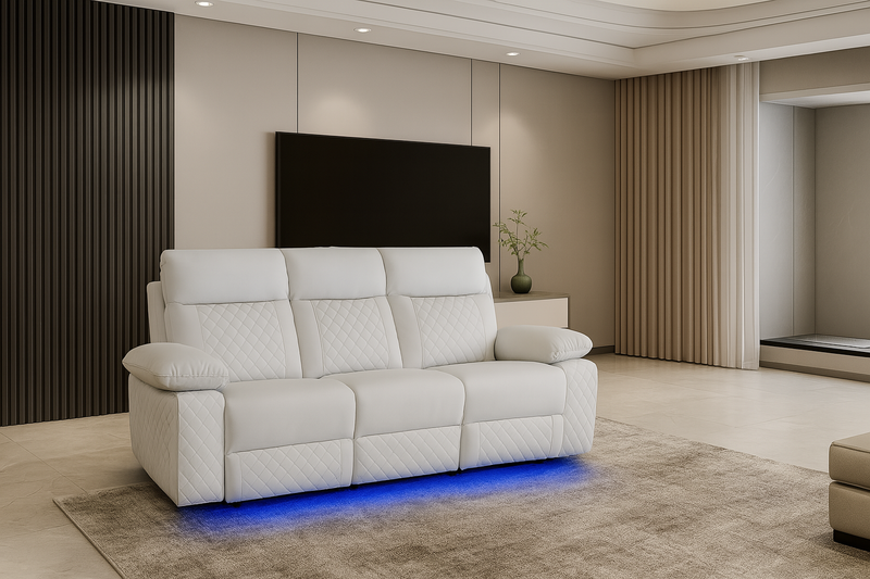 BALTIMORE POWER RECLINER SOFA WHITE-zoom-