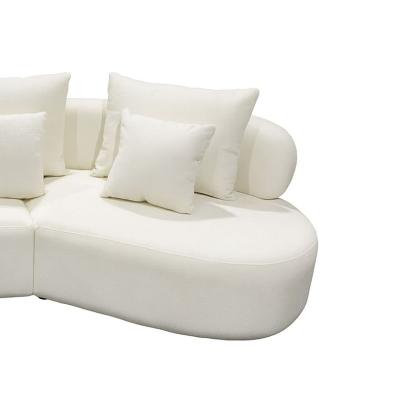 Grace Sectional Sofa with pillows Beige-zoom-