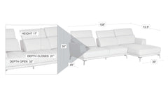 Kim Sectional Grey RIGHT