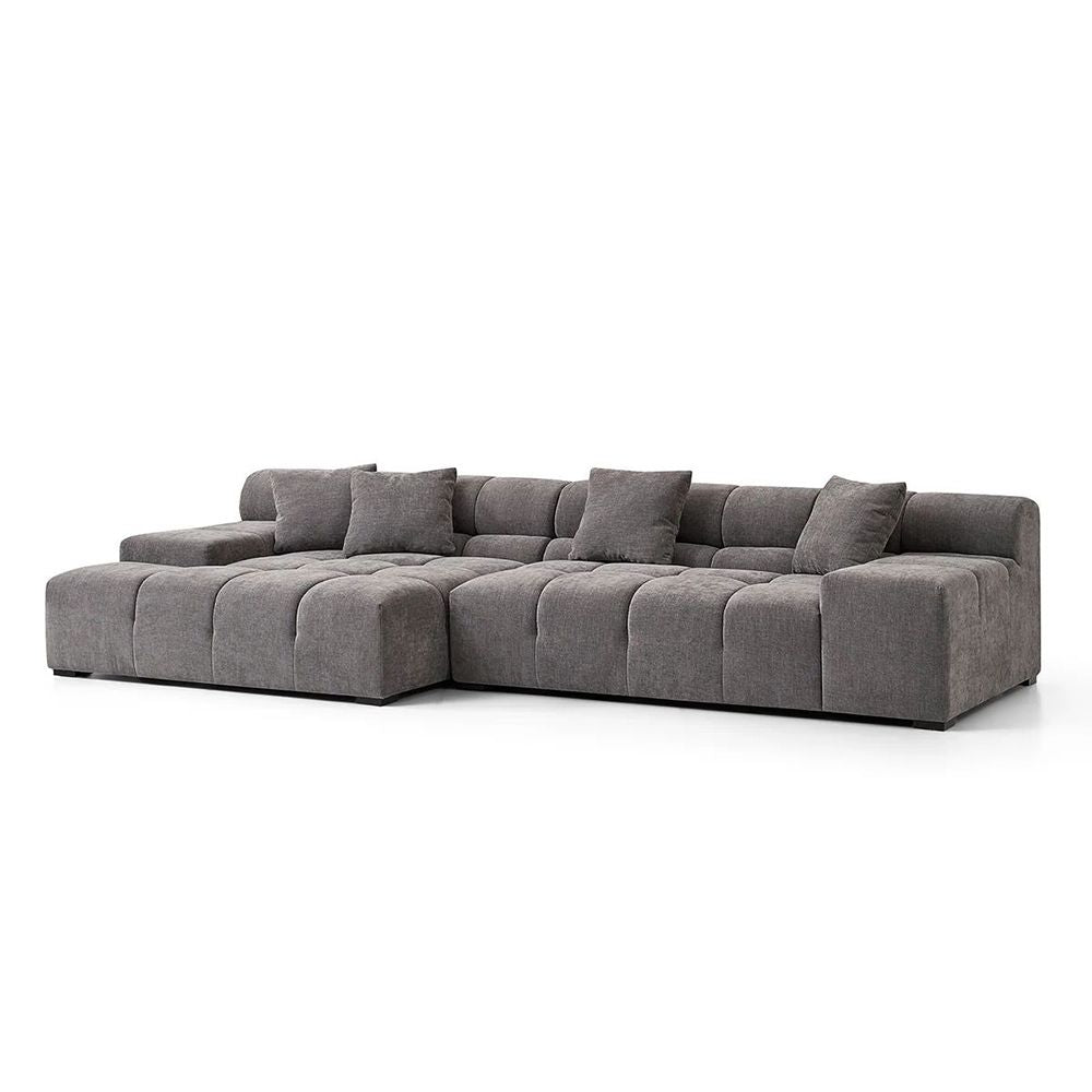 Midtown Sectional Graphite DARK Grey LEFT