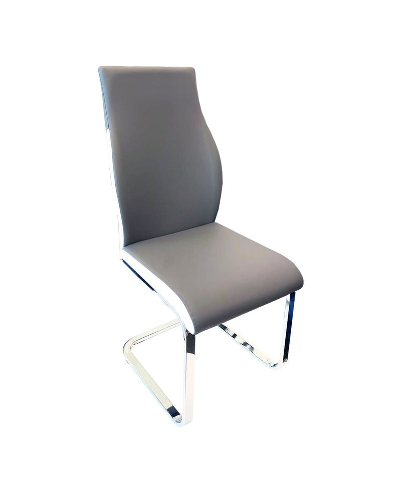 Crystal Dining Chair Grey & White-zoom-