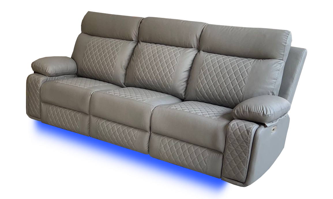 BALTIMORE POWER RECLINER SOFA SET GREY