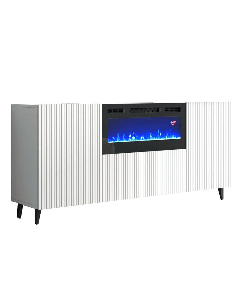Buffet Sideboard B301-LED 245M Doors White Lacquer UV-zoom-