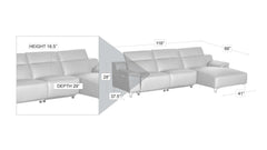 Melanie sectional grey RIGHT