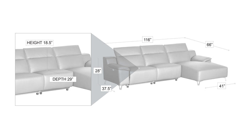 Melanie sectional grey RIGHT-zoom-