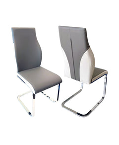 Crystal Dining Chair Grey & White