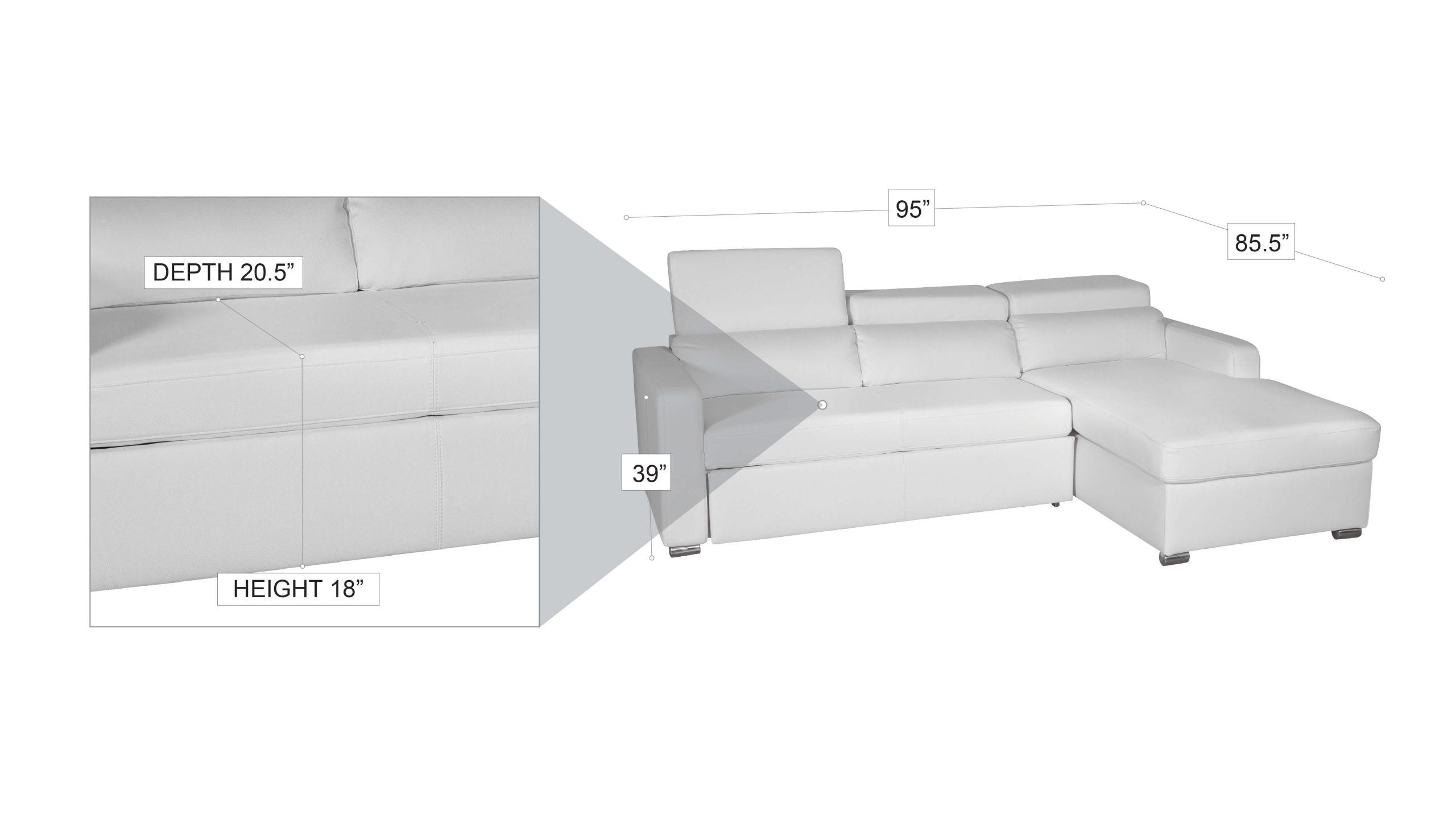 Kahlil Sectional Left grey