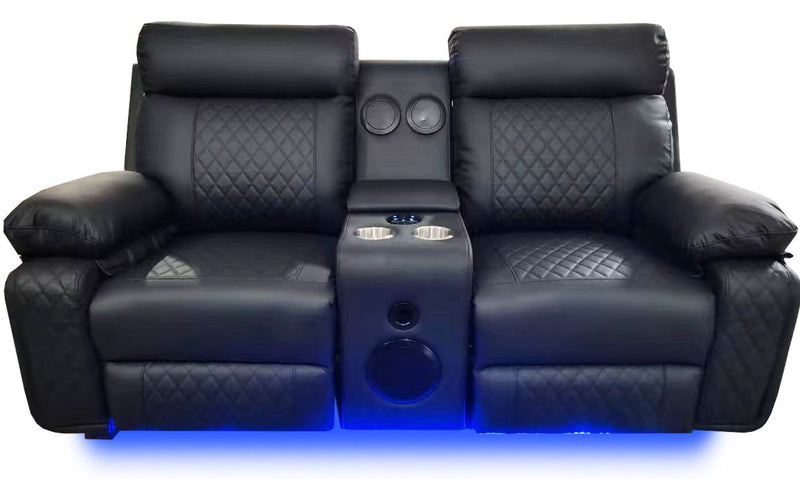BALTIMORE POWER RECLINER LOVESEAT BLACK-zoom-