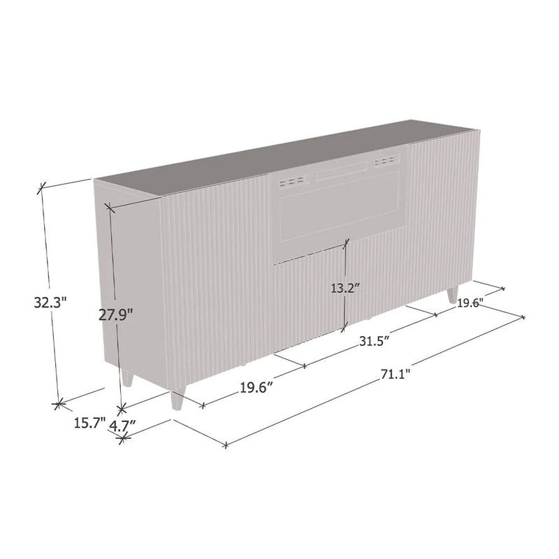 Buffet Sideboard B301 - 245M BUFFET WHITE-zoom-