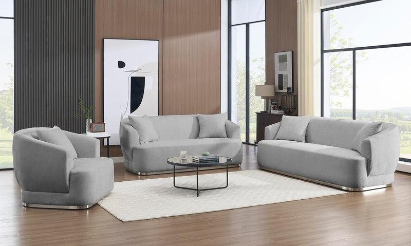 MONACO SOFA & LOVESEAT SET GREY-zoom-