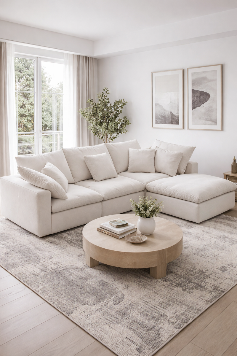 NEO Modular Sectional Sofa Beige-zoom-