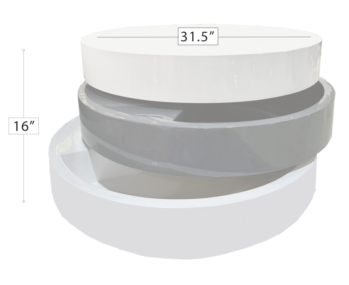 Ovvo Coffee Table WHT|GRY|WHT