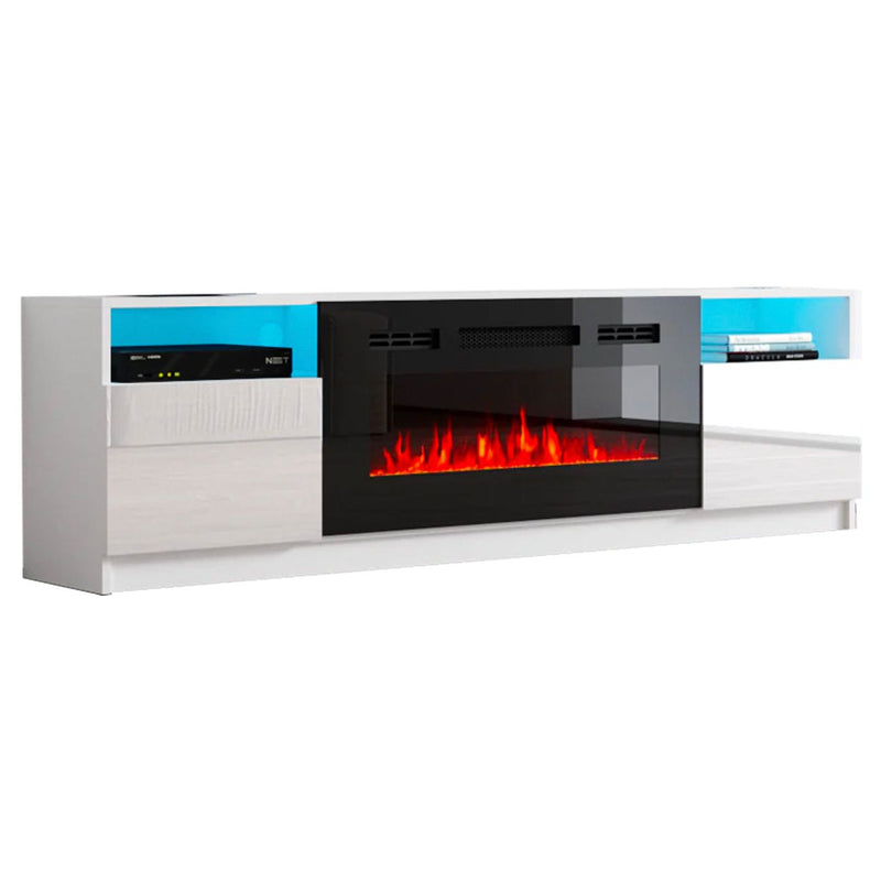 .TV4190 Fireplace TV Stand WHITE-zoom-