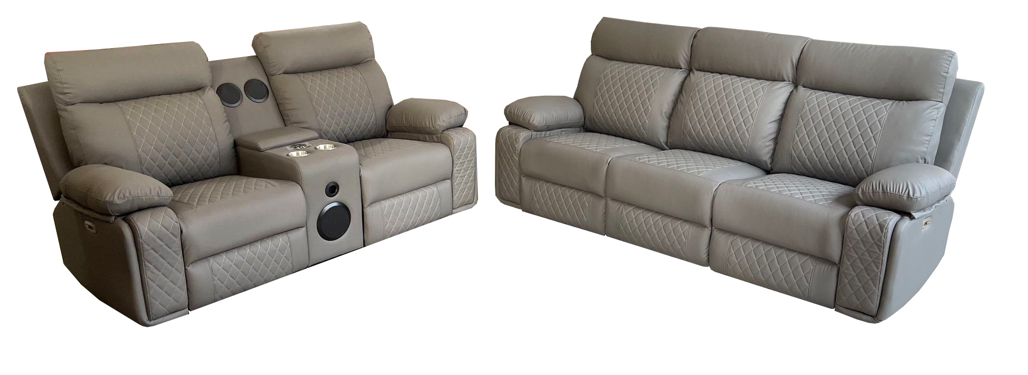 BALTIMORE POWER RECLINER SOFA SET GREY