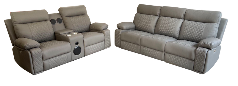 BALTIMORE POWER RECLINER SOFA SET GREY-zoom-