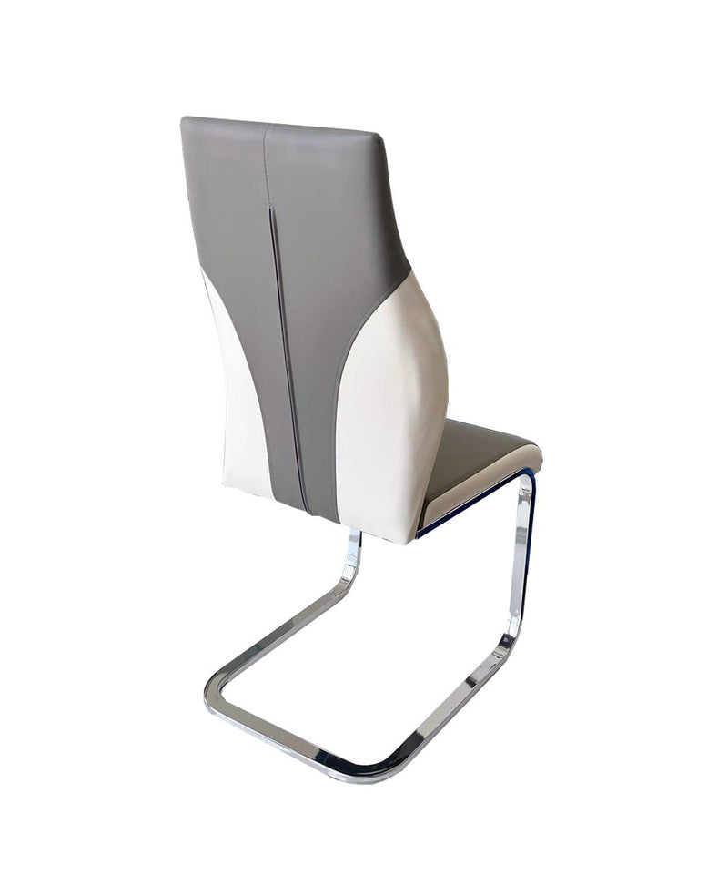 Crystal Dining Chair Grey & White-zoom-