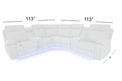 CHICAGO Power Sectional White