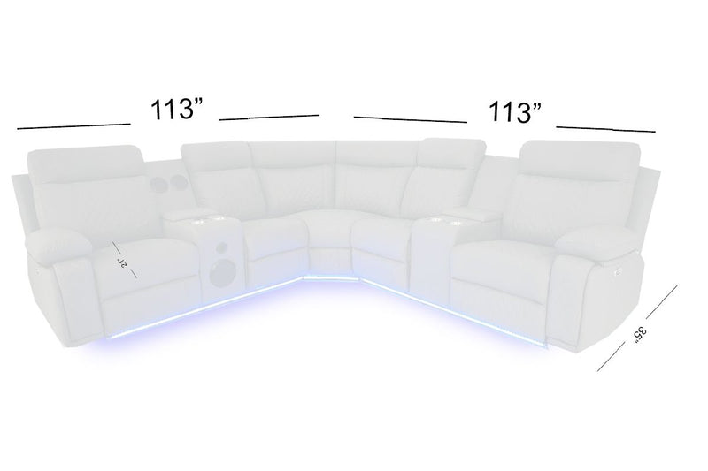 CHICAGO Power Sectional White-zoom-