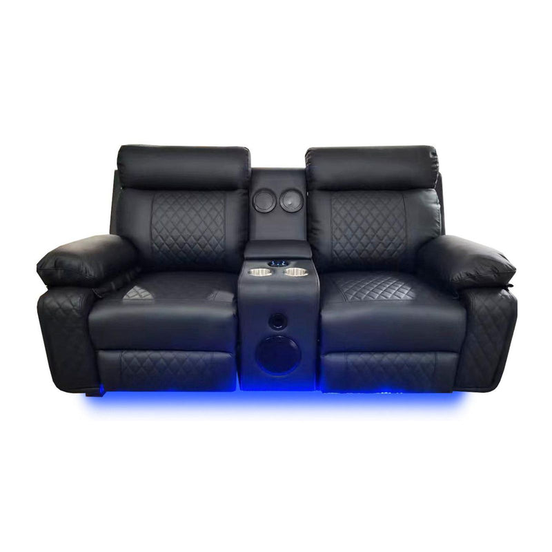 BALTIMORE POWER RECLINER LOVESEAT BLACK-zoom-