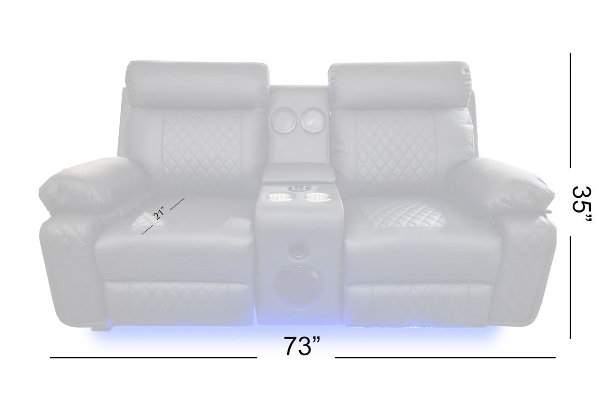 BALTIMORE POWER RECLINER  LOVESEAT WHITE