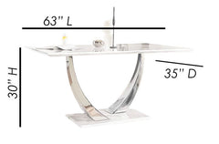 BELI DINING TABLE WHITE MARBLE TOP