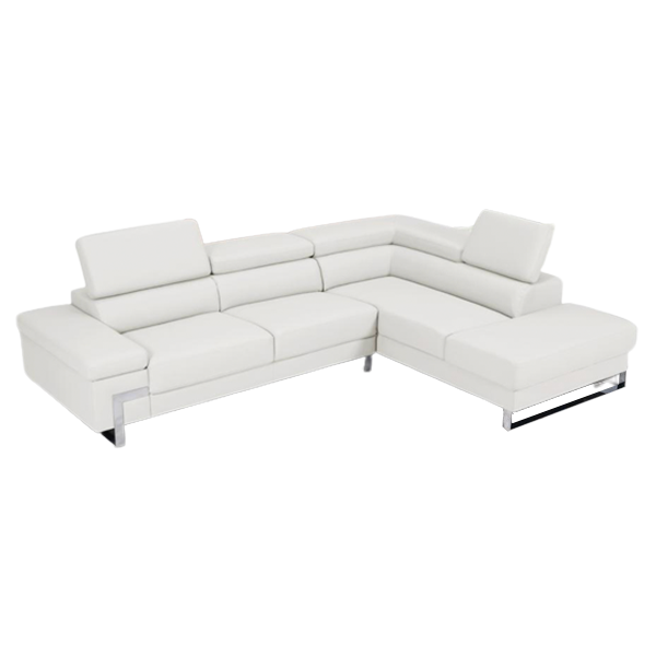 Athena Sectional White Right-zoom-