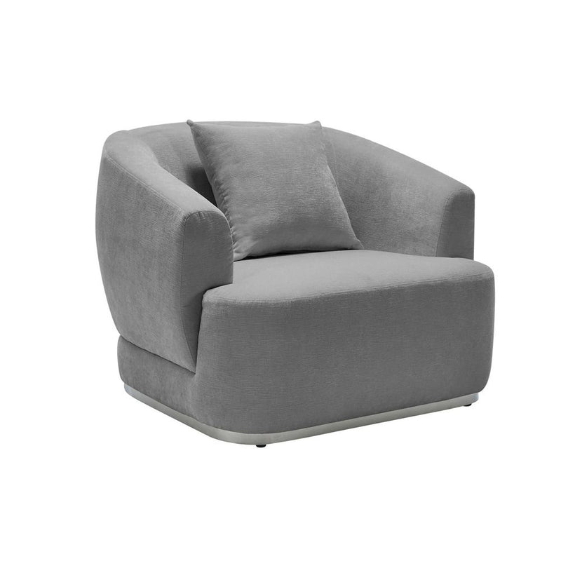 Monaco Accent Chair Grey-zoom-
