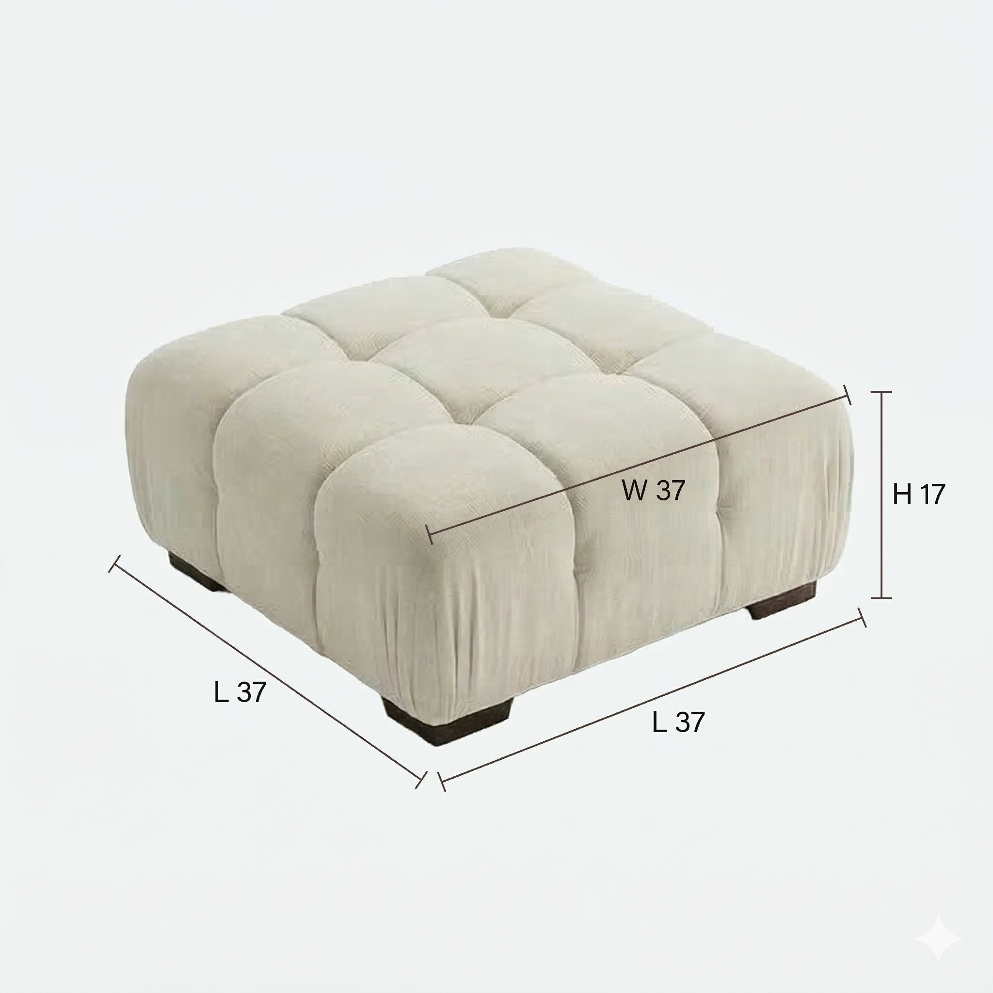 Munich Modular Sectional WHITE/BONE Fabric