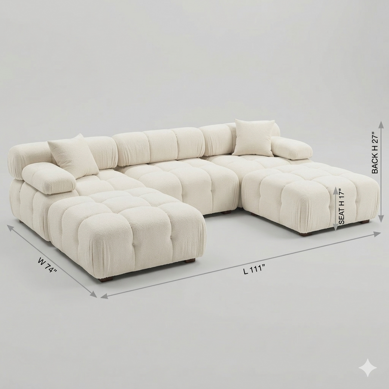 Munich Modular Sectional DARK GREY Fabric U OPTION-zoom-