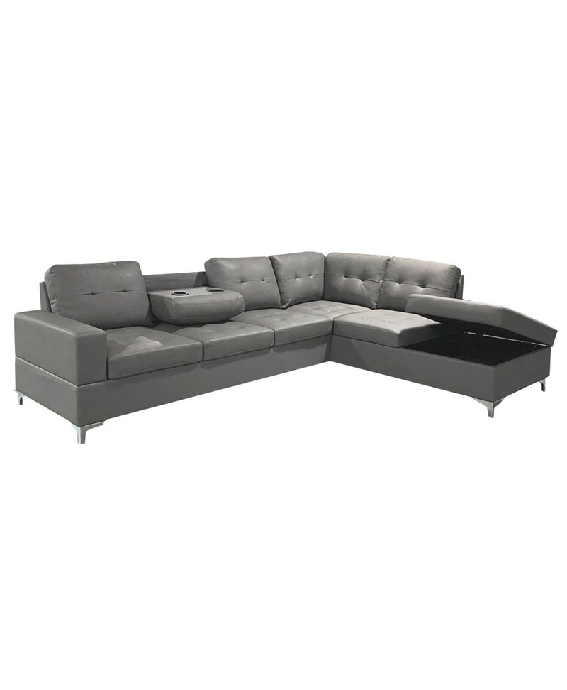 Antonella Sectional Grey Right-zoom-