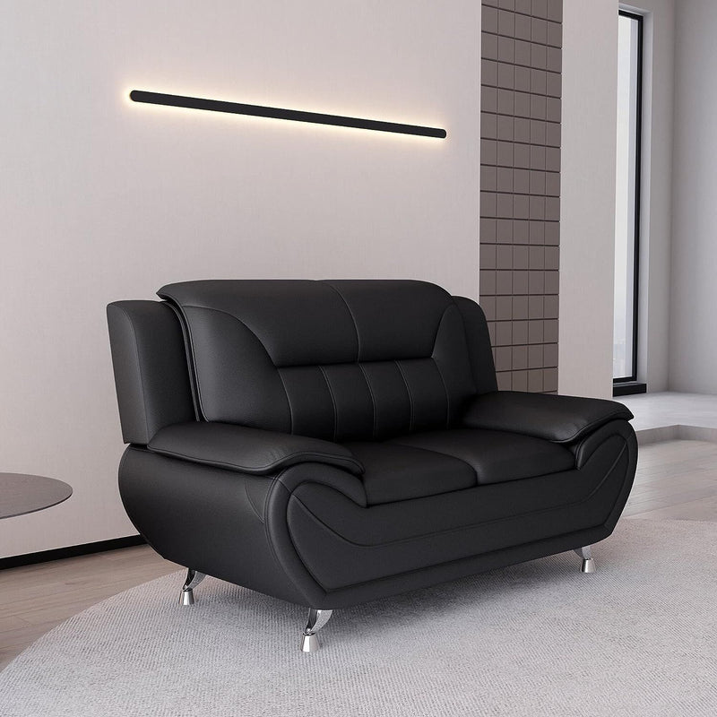 Venecia Sofa Set Black-zoom-