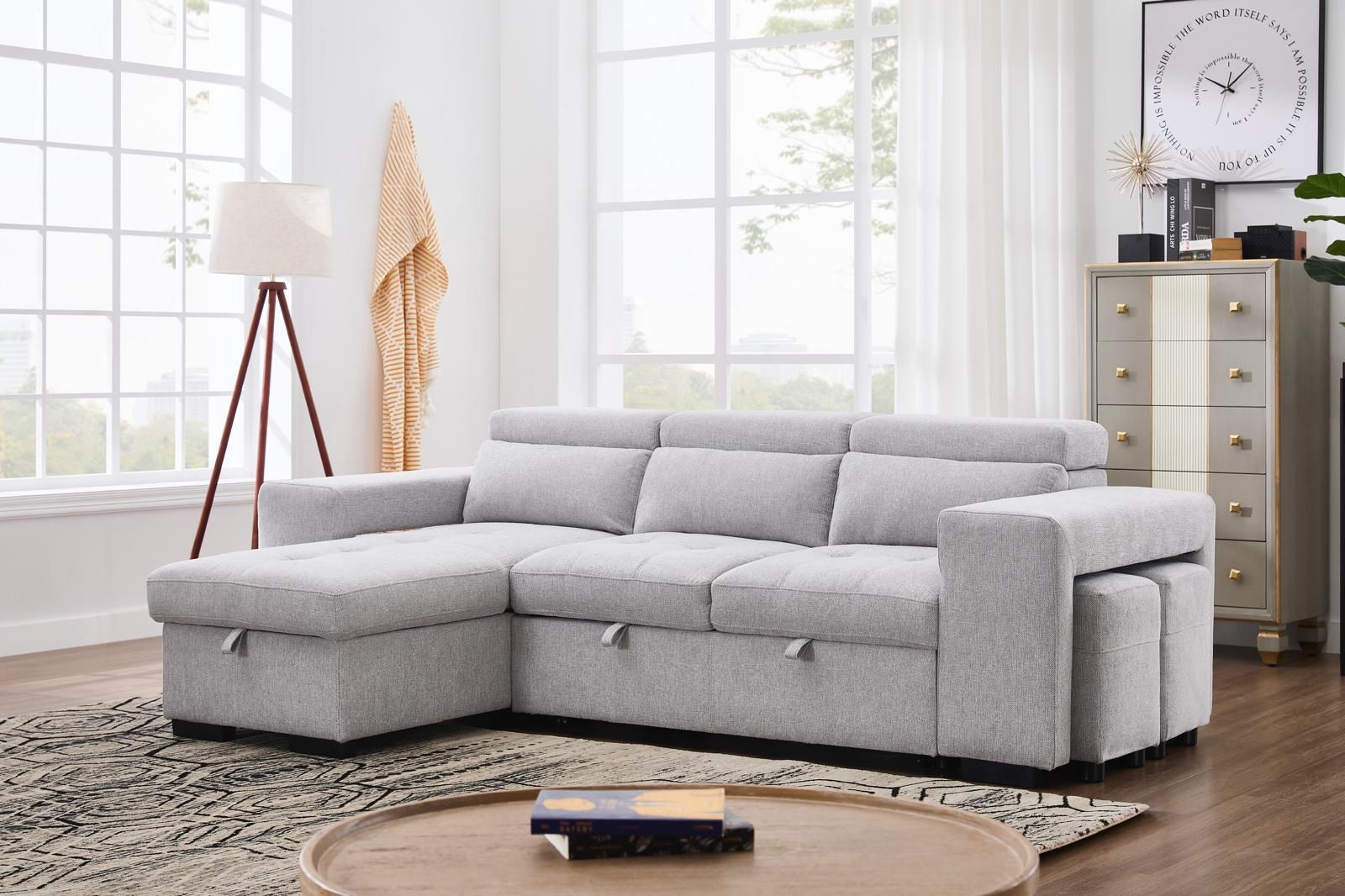 MILANO Sectional NEW 2025 Grey Fabric