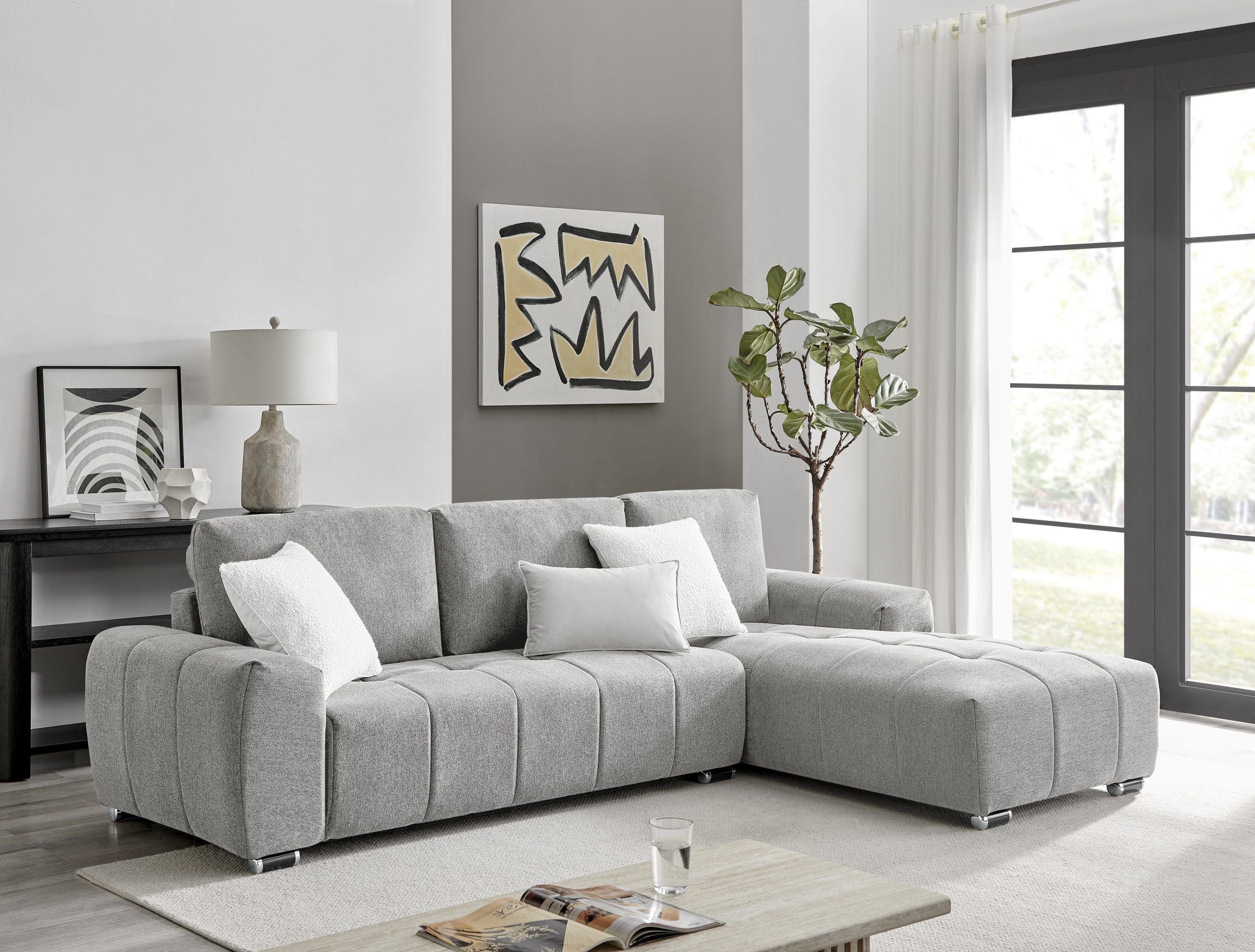 ROMA Sectional Light Grey - LEFT