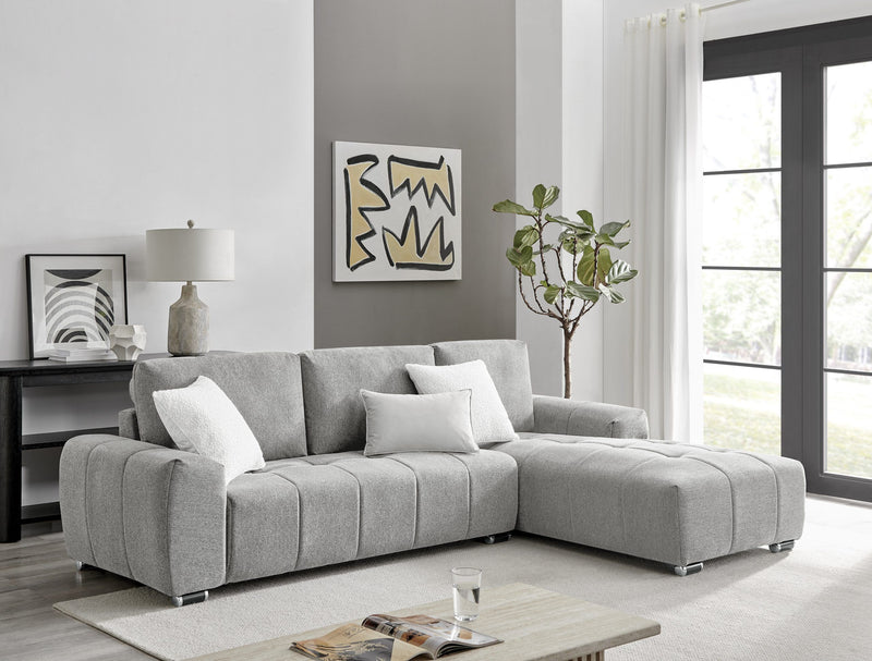 ROMA Sectional Light Grey - LEFT-zoom-