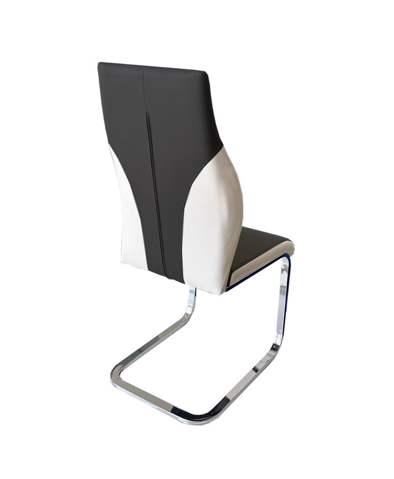 Crystal Dining Chair Black & White-zoom-