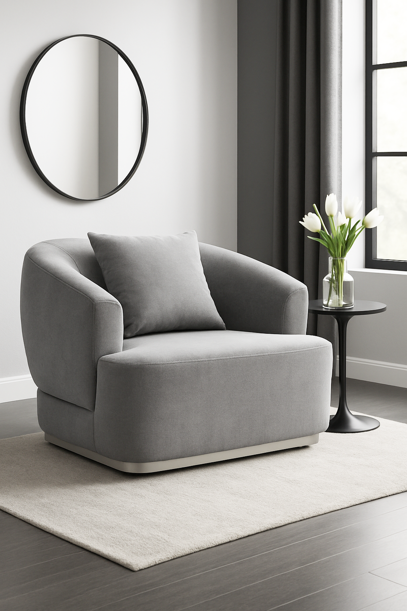Monaco Accent Chair Grey-zoom-