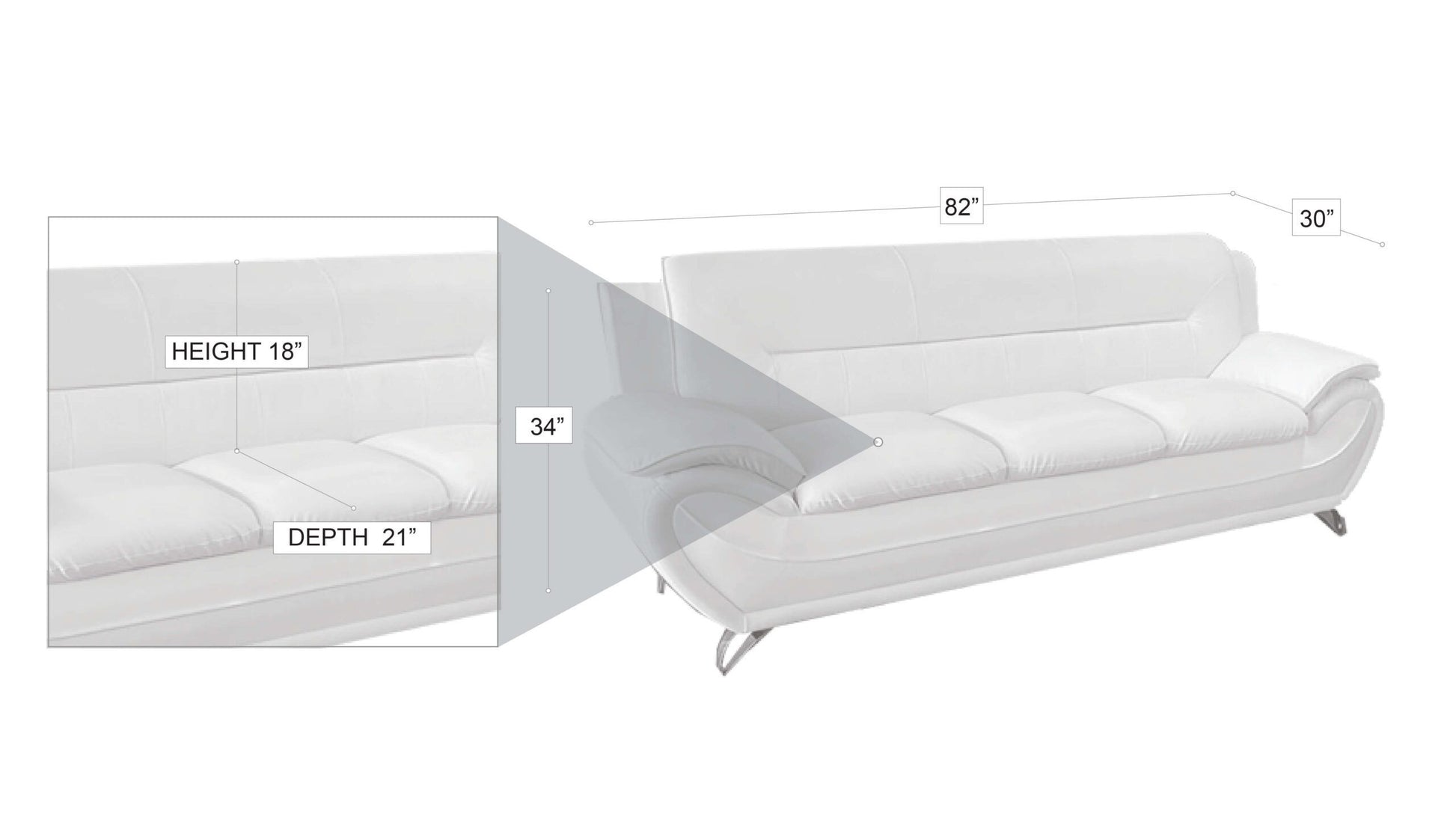 Venecia Sofa Set Grey