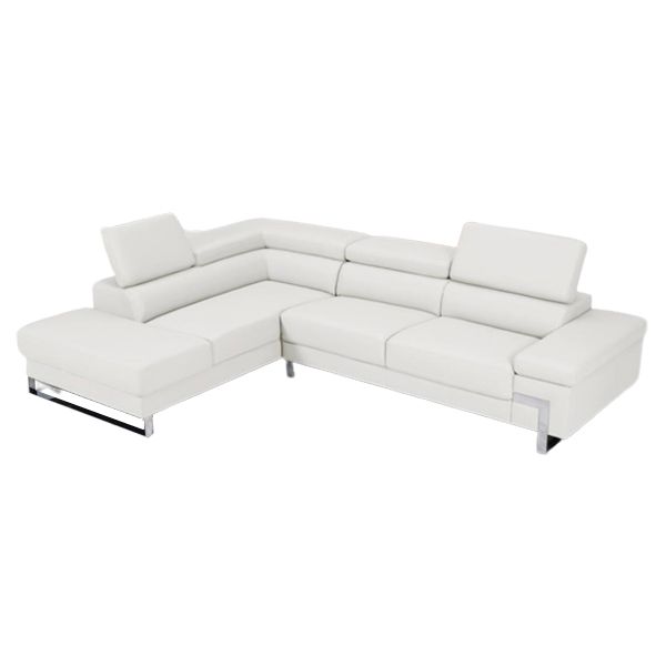 Athena Sectional White Left-zoom-