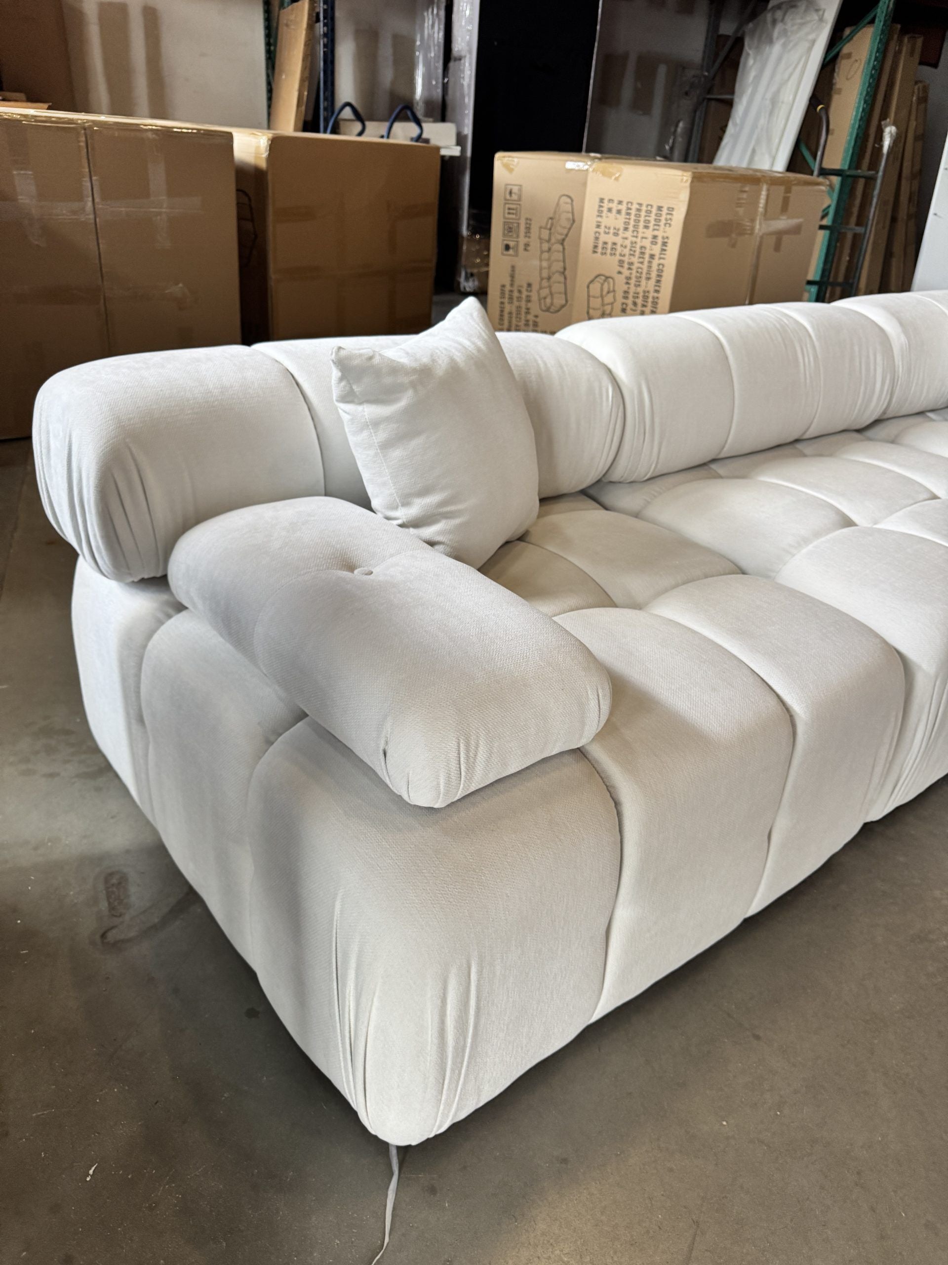 Munich Modular Sectional LIGHT GREY Fabric