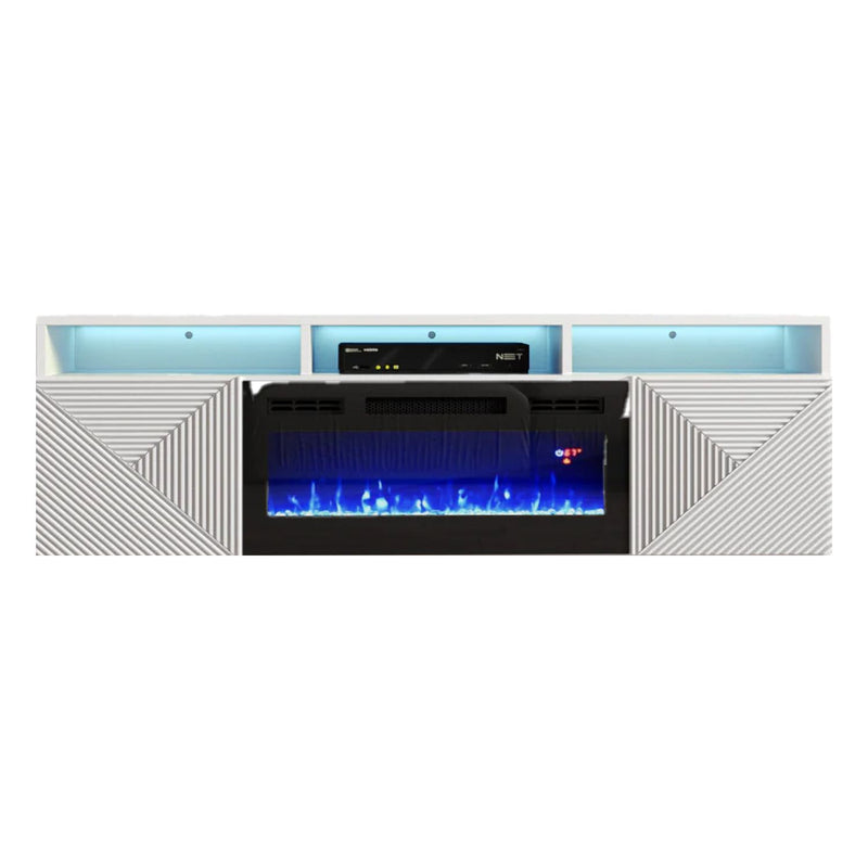 TV1609 White with fireplace Floating-zoom-