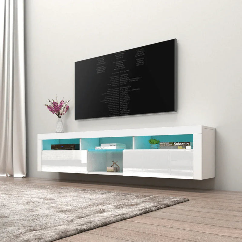 .TV228 Floating TV Stand with LED White-zoom-