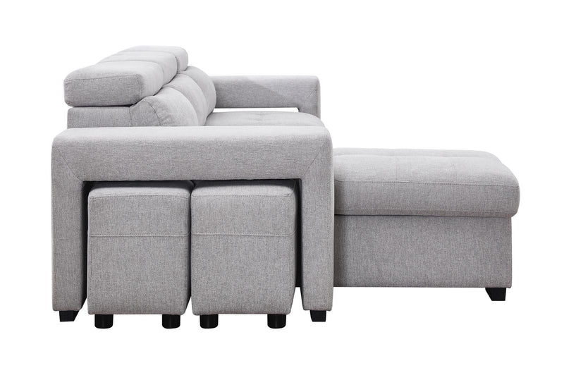 MILANO Sectional NEW 2025 Grey Fabric-zoom-