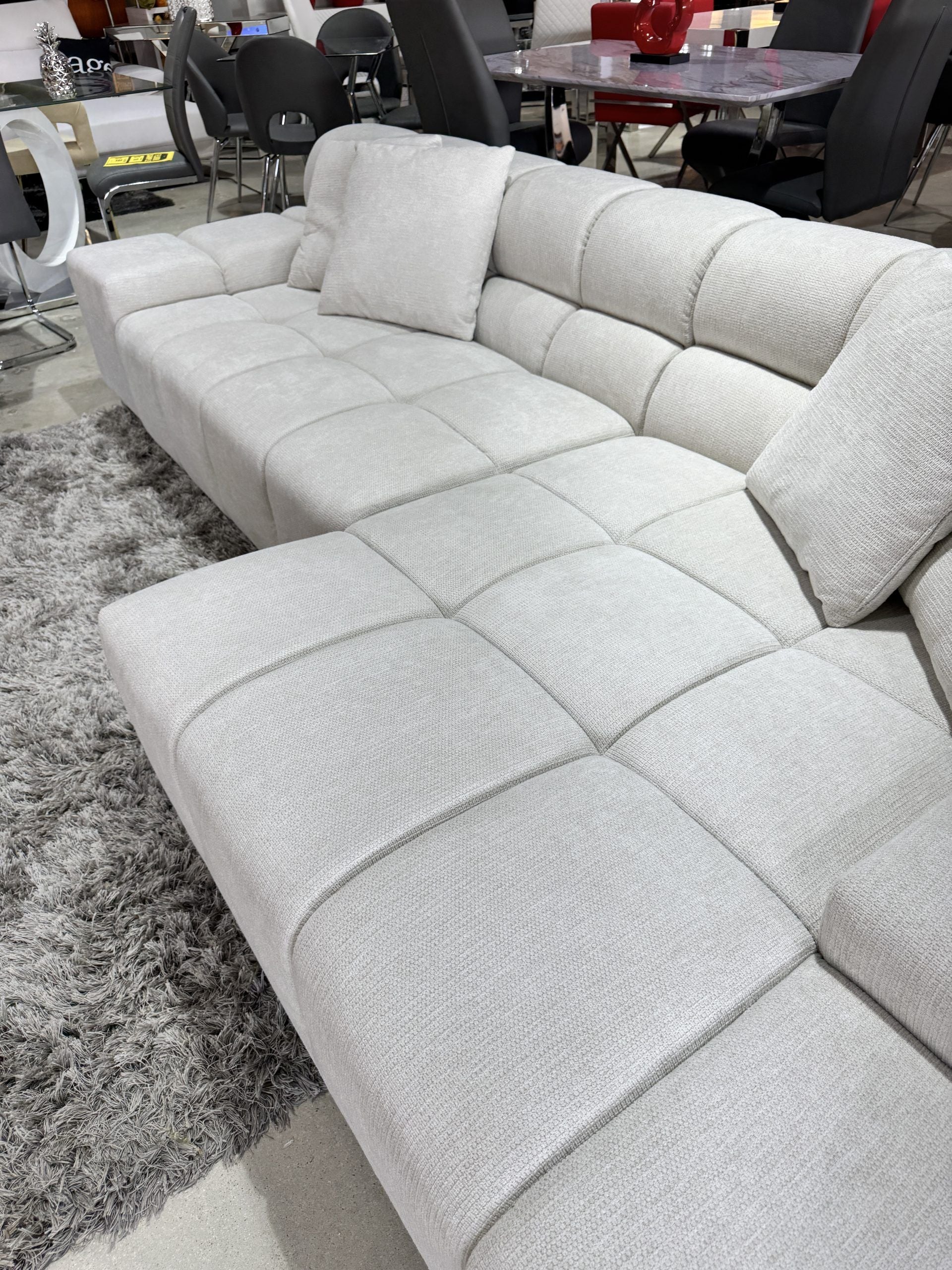 Midtown Sectional Cream LEFT